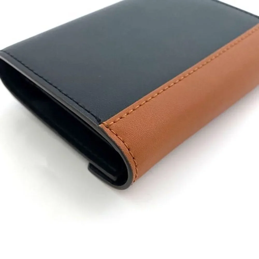 Celine Trifold Wallet Black Brown Blue - Picture 4 of 10